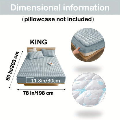 AquaQuard - 1pc Waterdichte matrasbeschermer met gewatteerd ontwerp, voor diepe matrassen, voor slaapkamers of logeerkamers