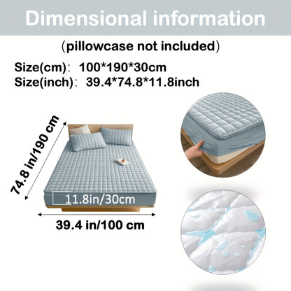 AquaQuard - 1pc Waterdichte matrasbeschermer met gewatteerd ontwerp, voor diepe matrassen, voor slaapkamers of logeerkamers