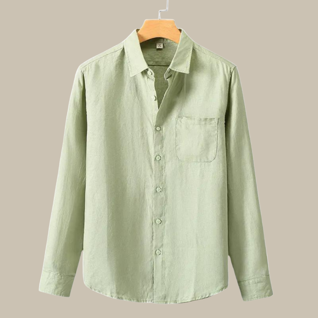 Capri Linen Shirt | Stijlvol linnen heren blouse met lange mouwen