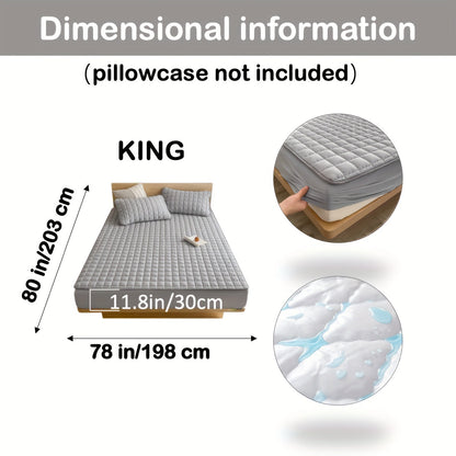 AquaQuard - 1pc Waterdichte matrasbeschermer met gewatteerd ontwerp, voor diepe matrassen, voor slaapkamers of logeerkamers