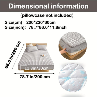 AquaQuard - 1pc Waterdichte matrasbeschermer met gewatteerd ontwerp, voor diepe matrassen, voor slaapkamers of logeerkamers
