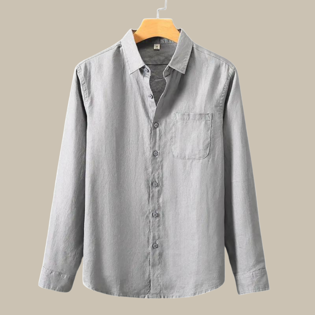 Capri Linen Shirt | Stijlvol linnen heren blouse met lange mouwen