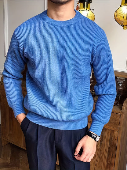 Zeta Sweater | Gebreide trui met ronde hals voor mannen