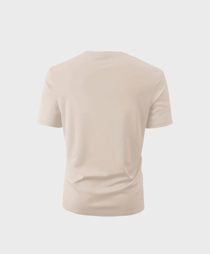 2-delige set beige t-shirt en zwarte trackpants