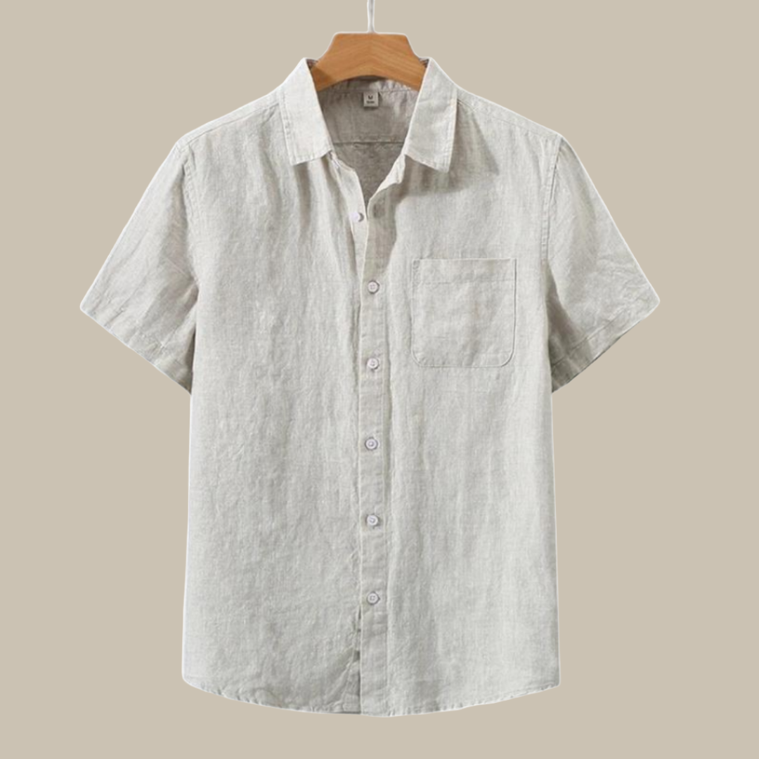 Capri Linen Shirt | Stijlvol linnen heren blouse met korte mouwen