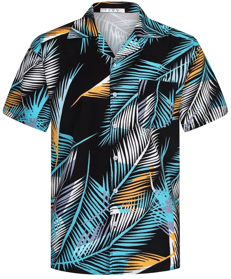 Amigo™ strand blauw zonsondergang print Hawai overhemd