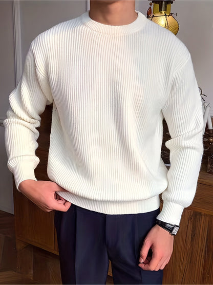 Zeta Sweater | Gebreide trui met ronde hals voor mannen