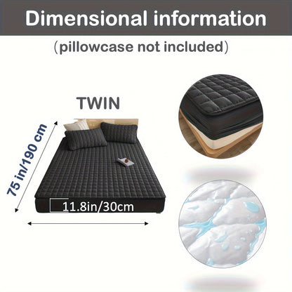 AquaQuard - 1pc Waterdichte matrasbeschermer met gewatteerd ontwerp, voor diepe matrassen, voor slaapkamers of logeerkamers