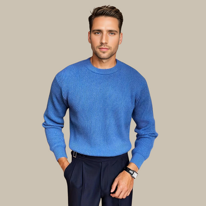 Zeta Sweater | Gebreide trui met ronde hals voor mannen