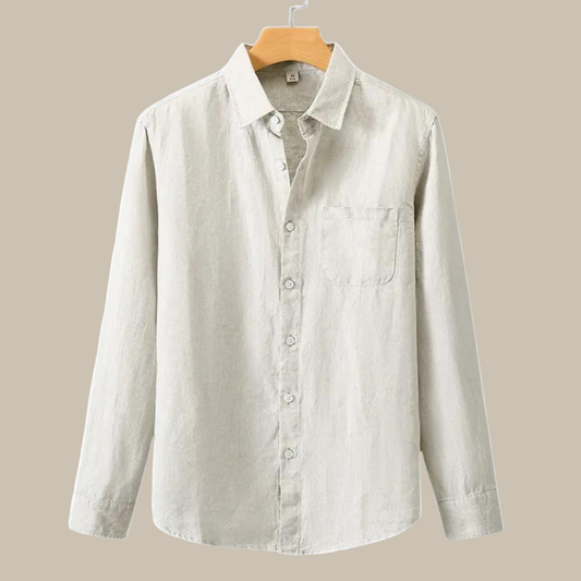 Capri Linen Shirt | Stijlvol linnen heren blouse met lange mouwen