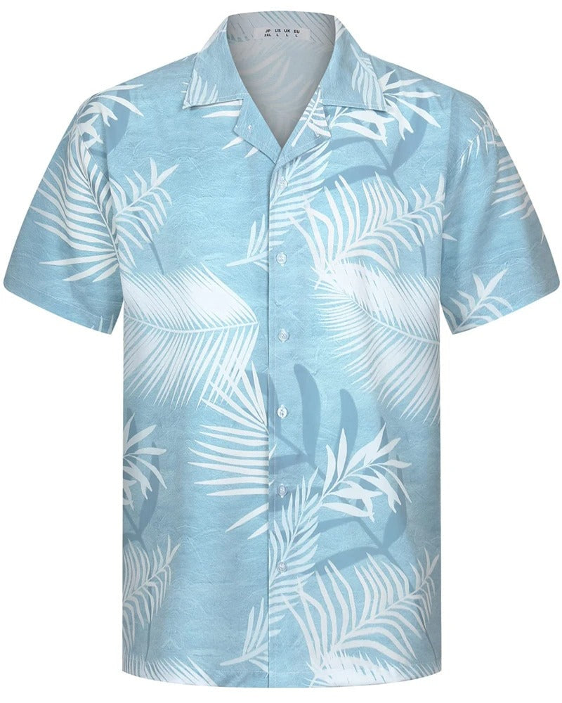 Amigo™ strand blauw zonsondergang print Hawai overhemd