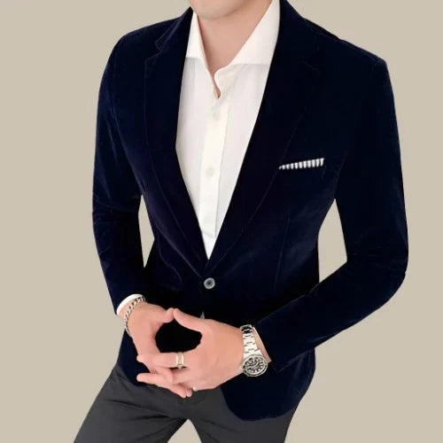 Zeta Velvet Heren | Premium Italiaanse Slim Fit fluwelen blazer