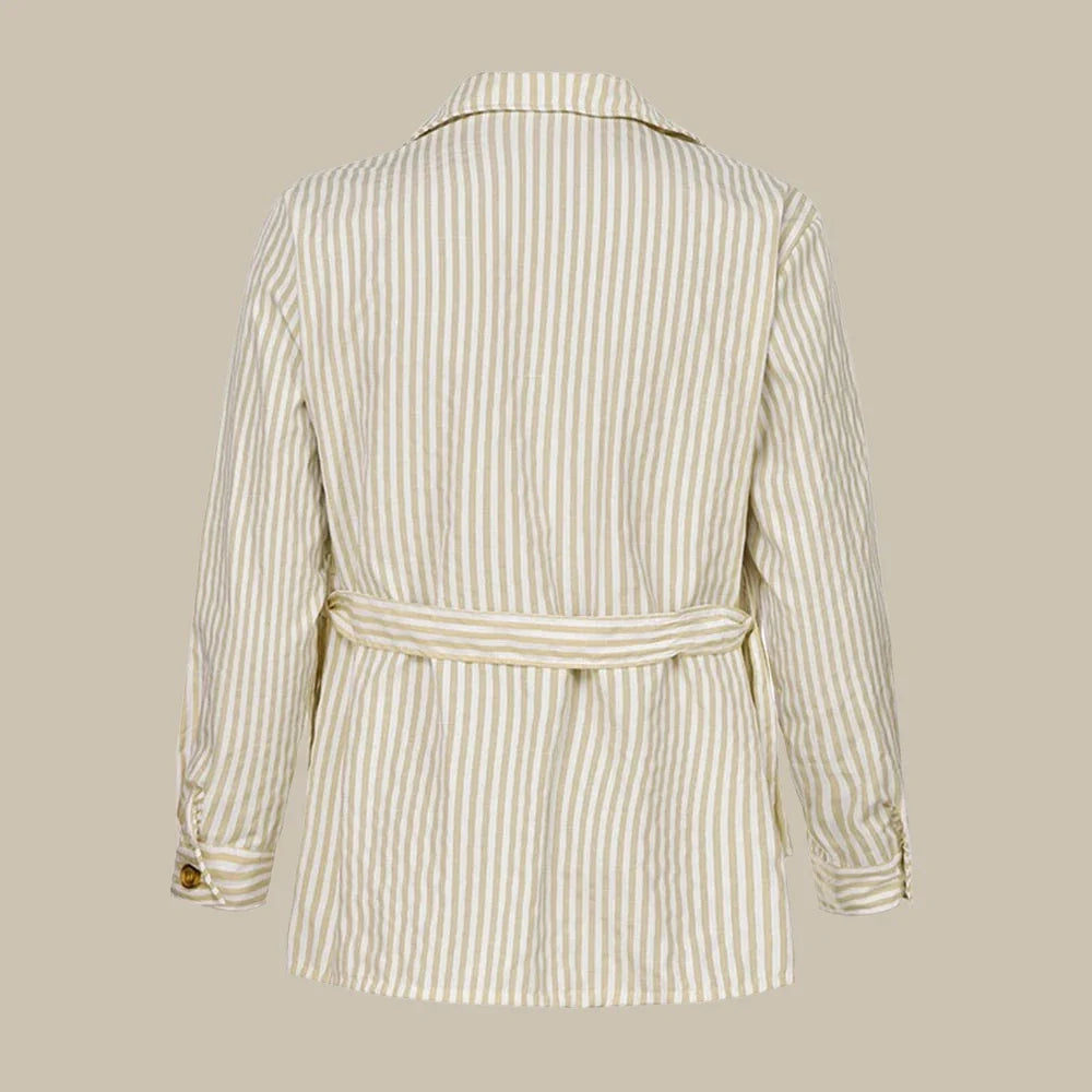 Zeta Striped Jacket | Premium Italiaanse linnen-look jasje heren