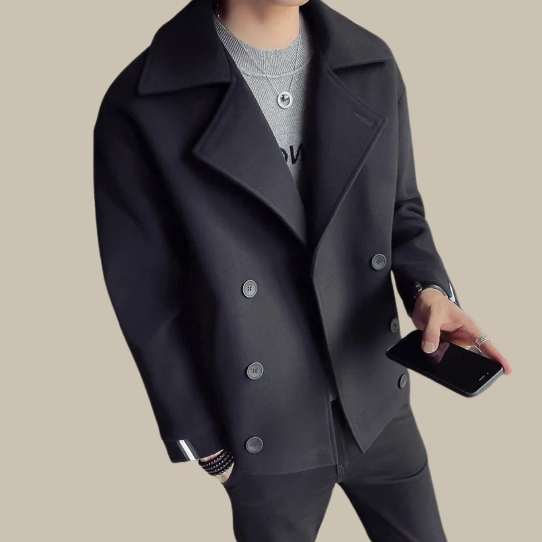 Zeta Trenchcoat | Casual Oversized Double-Breasted Herenjas met Kraag