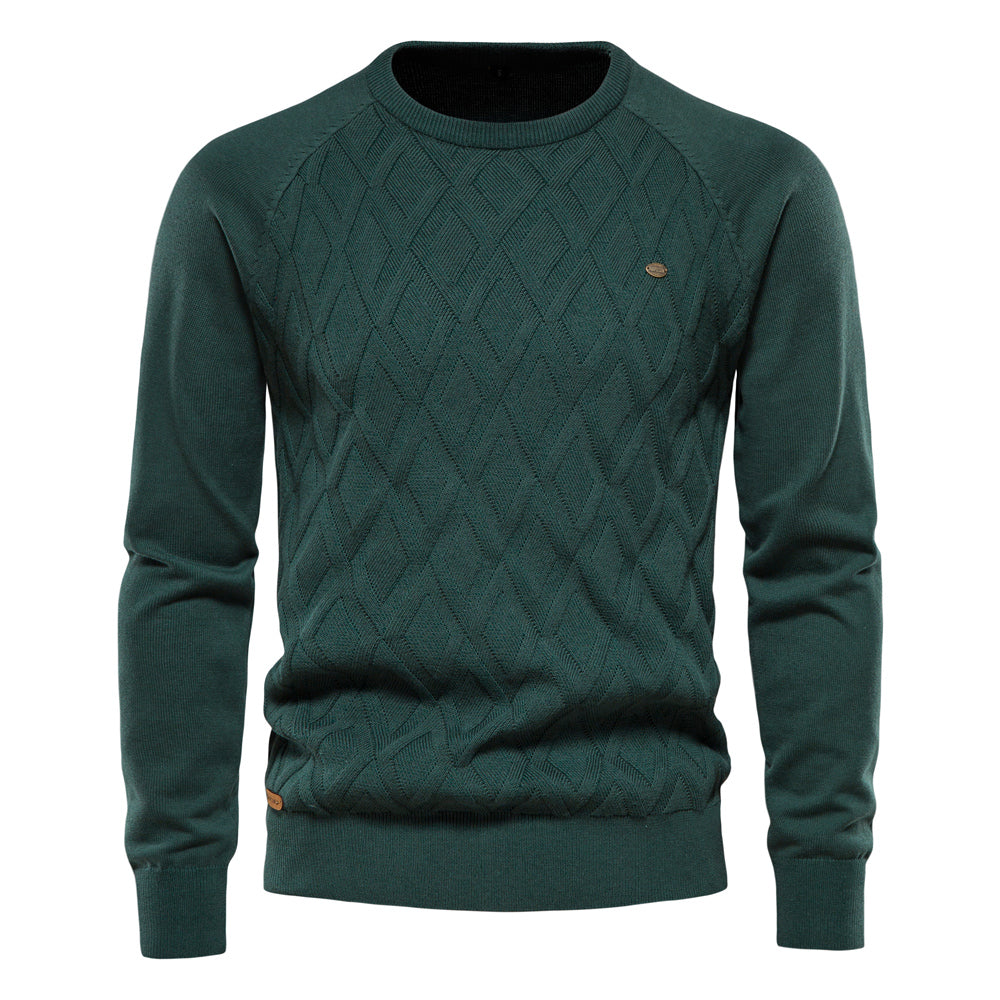 Zeta Sweater | Gebreide heren trui met kabeldesign en ronde hals