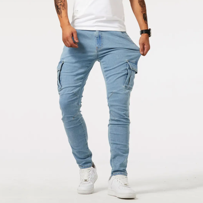 Arno Cargo Jeans | Super-stretch cargo broek voor mannen