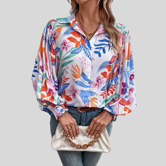 Aira - Vloeiende blouse met bloemenprint