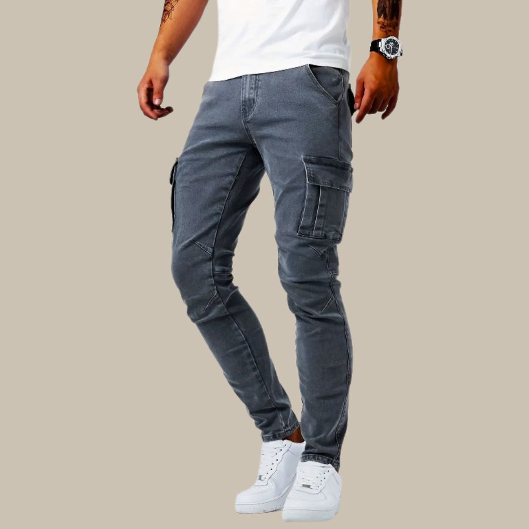 Arno Cargo Jeans | Super-stretch cargo broek voor mannen