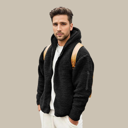 Zeta Urban Fleece | Stijlvol warm fleece vest met capuchon en ritssluiting voor mannen