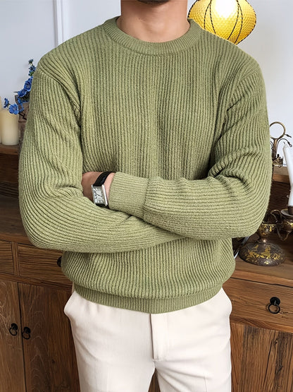 Zeta Sweater | Gebreide trui met ronde hals voor mannen