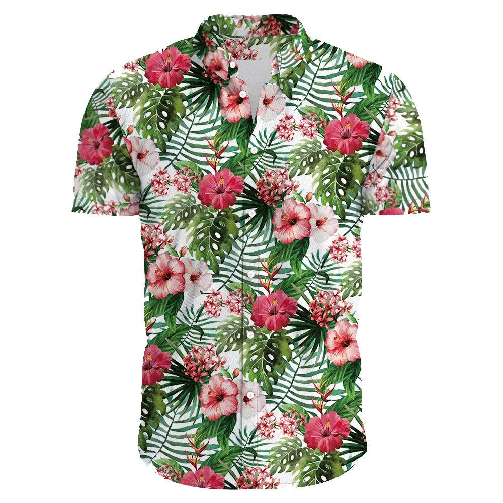 Amigo™ Hawai overhemd met bloemenprint en korte mouwen