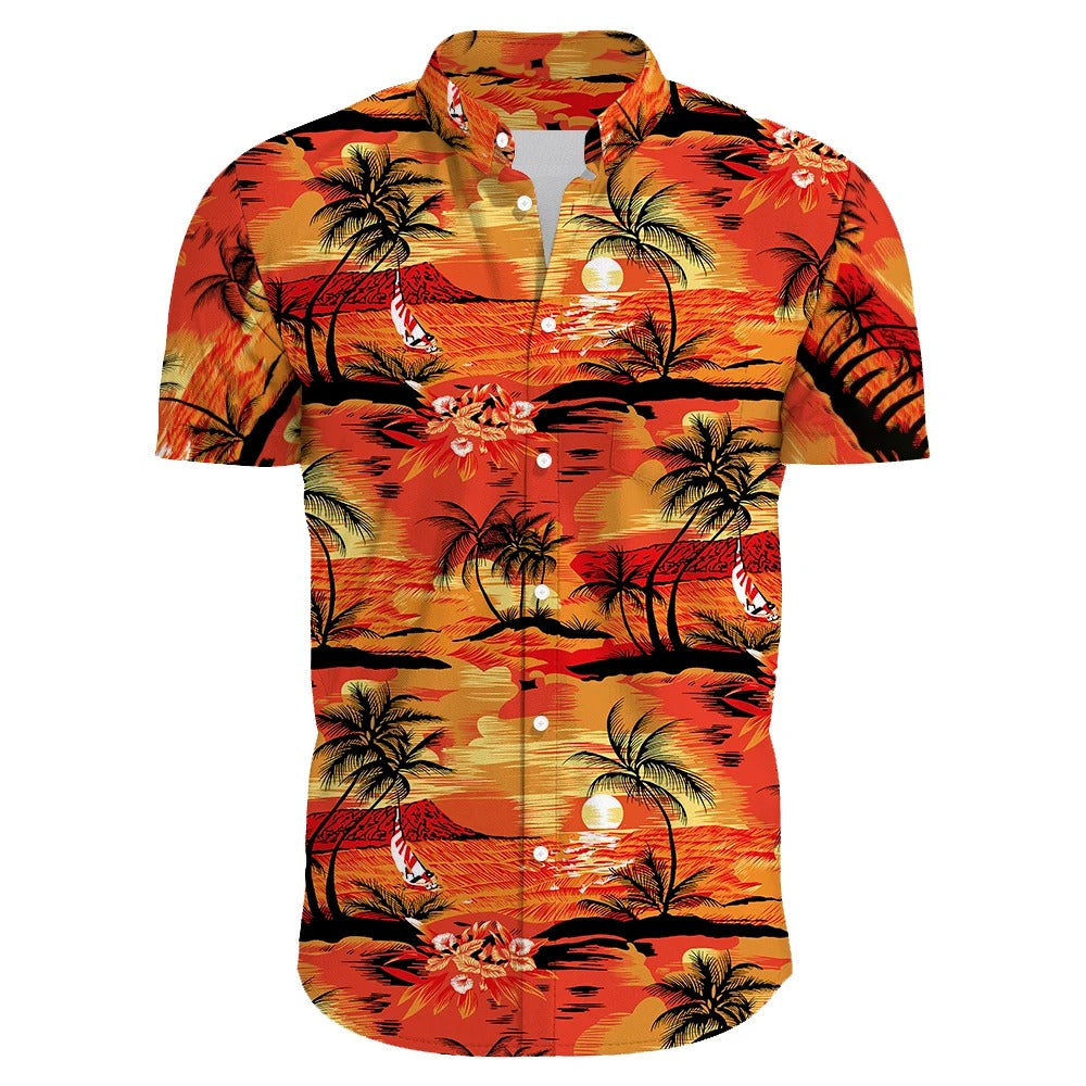 Amigo™ Hawai overhemd met bloemenprint en korte mouwen