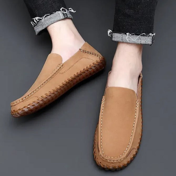 Zeta Zuma Loafers | Stijlvolle comfortabele suede Mocassins Instappers Open Walkers voor heren