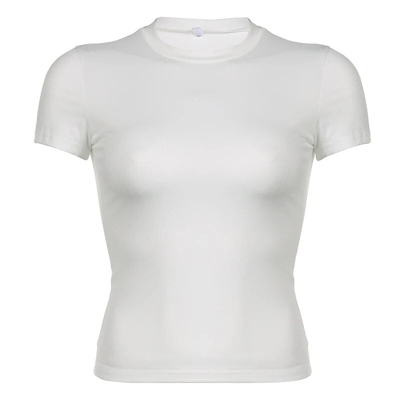 Brita - Dames Casual Cropped T-shirt met korte mouwen