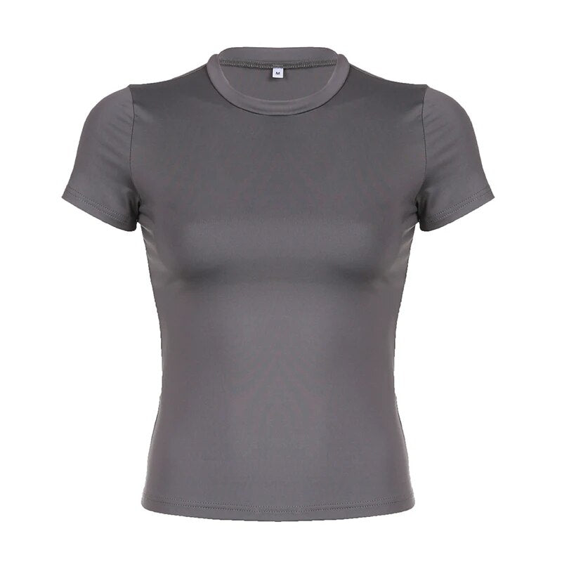 Brita - Dames Casual Cropped T-shirt met korte mouwen