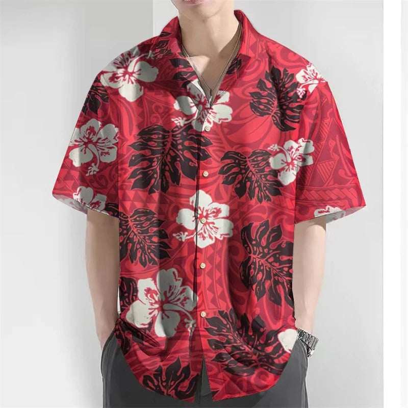 Amigo™ Hawai overhemd met bloemenprint in Koreaanse stijl