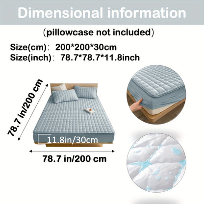 AquaQuard - 1pc Waterdichte matrasbeschermer met gewatteerd ontwerp, voor diepe matrassen, voor slaapkamers of logeerkamers