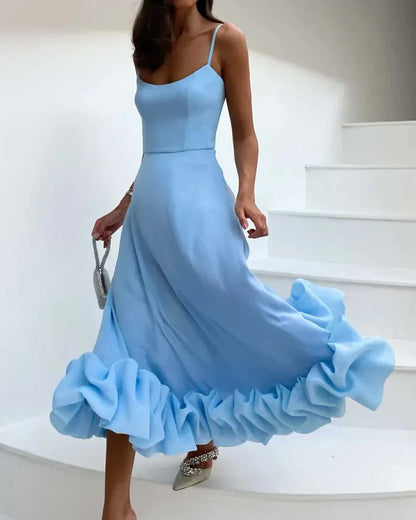 Elegantes knöchellanges Slip-Kleid