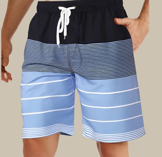 Aqua Di Man Zwembroek | Sneldrogende colorblock Mid short met stretch voor heren