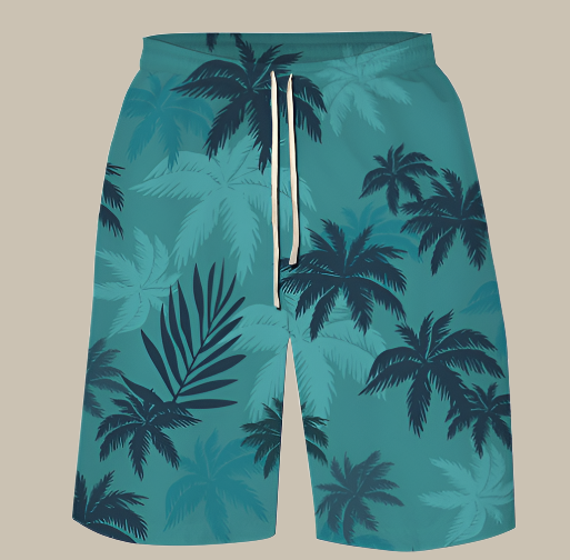 Aqua Di Man Zwembroek | Sneldrogende Mid short met print en stretch voor heren