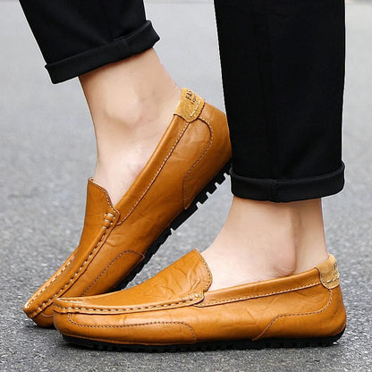 Zeta Tropez Loafers | Stijlvolle leren comfortabele leren instappers Open Walkers voor heren