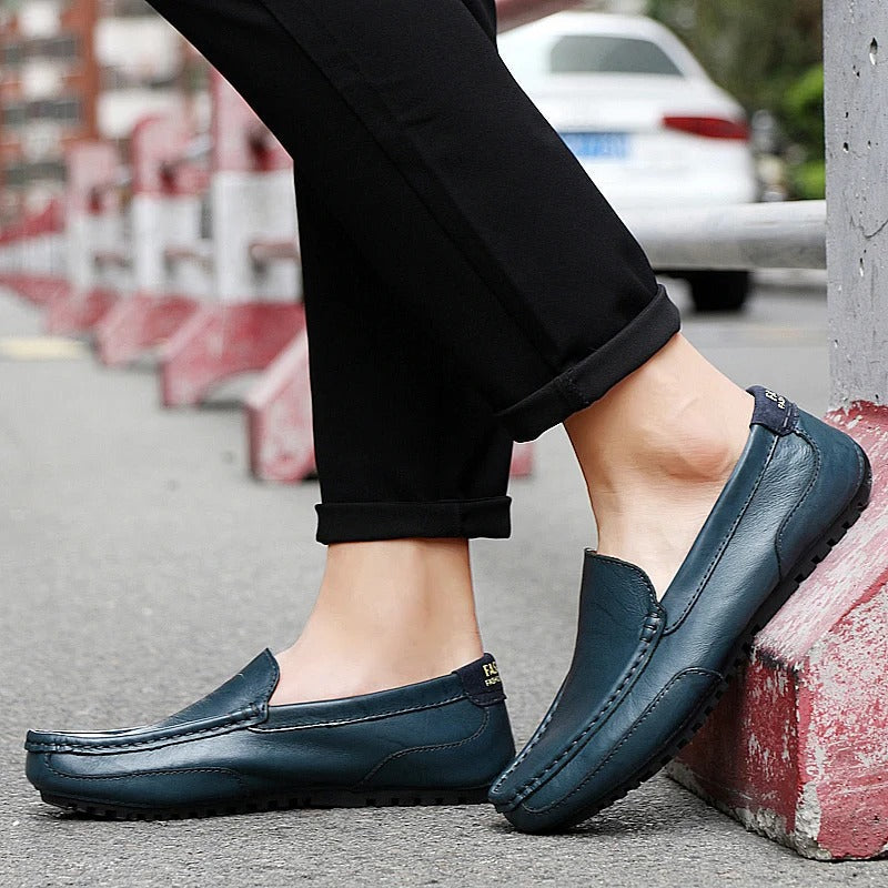 Zeta Tropez Loafers | Stijlvolle leren comfortabele leren instappers Open Walkers voor heren