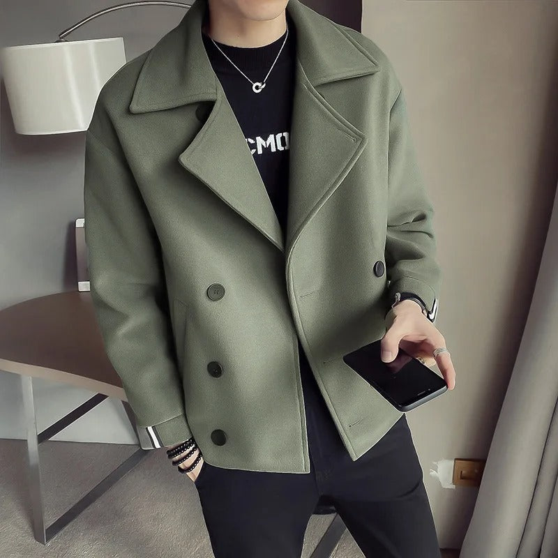 Zeta Trenchcoat | Casual Oversized Double-Breasted Herenjas met Kraag