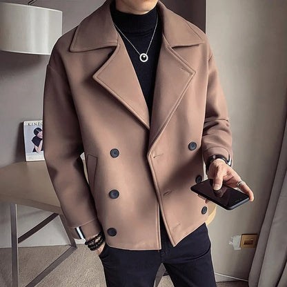 Zeta Trenchcoat | Casual Oversized Double-Breasted Herenjas met Kraag